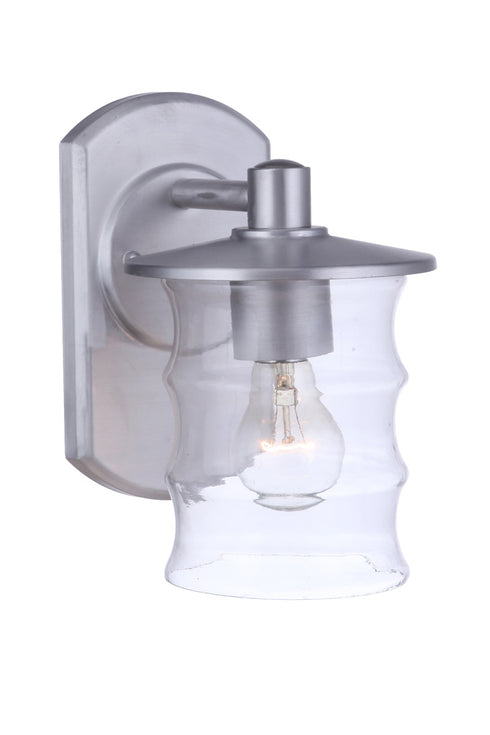 Craftmade Canon 1 Light Medium Outdoor Wall Lantern in Satin Aluminum Model: ZA3614-SA