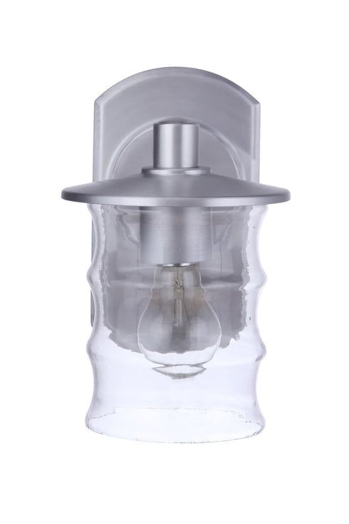Craftmade Canon 1 Light Medium Outdoor Wall Lantern in Satin Aluminum Model: ZA3614-SA