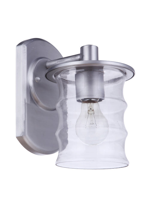 Craftmade Canon 1 Light Medium Outdoor Wall Lantern in Satin Aluminum Model: ZA3614-SA