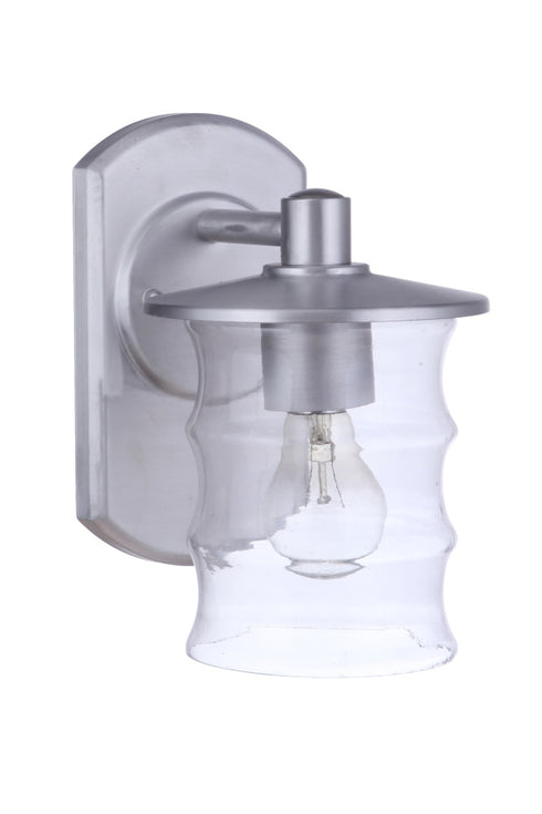 Craftmade Canon 1 Light Medium Outdoor Wall Lantern in Satin Aluminum Model: ZA3614-SA