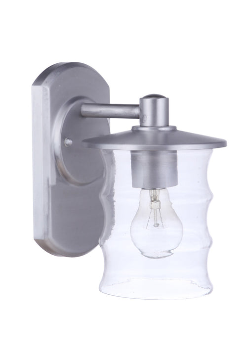 Craftmade Canon 1 Light Medium Outdoor Wall Lantern in Satin Aluminum Model: ZA3614-SA