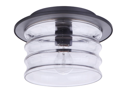 Craftmade Canon 1 Light Outdoor Flush Mount in Midnight Model: ZA3637-MN