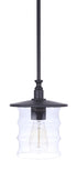 Craftmade Canon 1 Light Outdoor Pendant in Midnight Model: ZA3611-MN