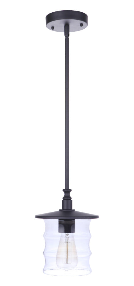 Craftmade Canon 1 Light Outdoor Pendant in Midnight Model: ZA3611-MN