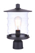 Craftmade Canon 1 Light Outdoor Post Mount in Midnight Model: ZA3625-MN