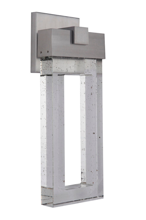 Craftmade Cantrell 1 Light Large LED Wall Mount in Satin Aluminum Finish Model: ZA1124-SA-LED