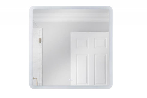 Craftmade 36 Inch x 36 Inch Sqaure LED Mirror (Chassis) in White Finish Model: MIR3601SQ-W3C