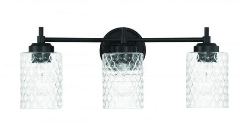 Craftmade Claire 3 Light Vanity in Flat Black Model: 60503-FB