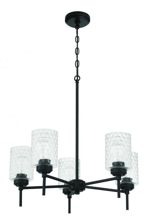 Craftmade Claire 5 Light Chandelier in Flat Black Model: 60525-FB