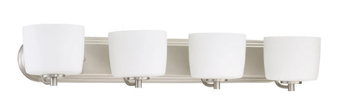 Craftmade Clarendon 4 Light Vanity in Brushed Polished Nickel Model: 43504-BNK