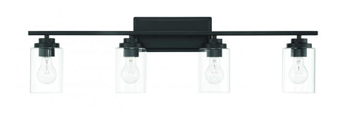Craftmade Clark 4 Light Vanity in Flat Black Model: 20435FB4