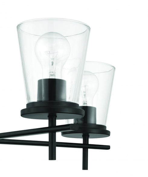 Craftmade Connell 5 Light Chandelier in Flat Black Model: 60425-FB