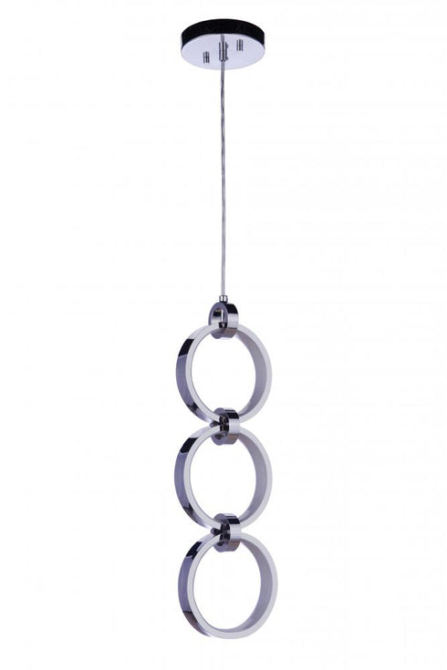 Craftmade Context 3 Light LED Pendant in Chrome Model: 59393-CH-LED