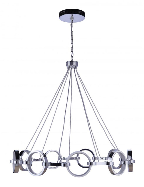 Craftmade Context 9 Light LED Chandelier in Chrome Model: 59329-CH-LED
