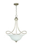 Craftmade Cordova 3 Light Inverted Pendant in Satin Nickel Finish Model: 25023-SN
