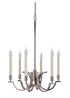 Craftmade Crescent 6 Light Chandelier in Polished Nickel Finish Model: 40426-PLN