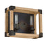 Craftmade Cubic 2 Light Vanity in Fired Stee Natural Wood Finish Model: 41502-FSNW