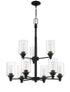 Craftmade Dardyn 9 Light Chandelier in Brushed Polished Nickel Finish Model: 49829-BNK-C