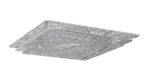 Craftmade Decorative Ventilation Trim Dual Layered Square Textured Water Glass in Brushed Polished Nickel Finish Model: XV1013-BNK