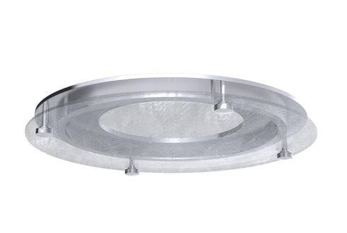Craftmade Decorative Ventilation Trim Round Clear Hammered Glass with BNK Frame in Brushed Polished Nickel Finish Model: XV1511-BNK