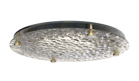 Craftmade Decorative Ventilation Trim Round Hammered Glass With FS Frame and SB Hardware in Fired Stee Satin Brass Finish Model: XV1511-FSSB