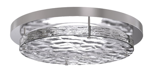 Craftmade Decorative Ventilation Trim Round Textured Crackle Glass with BNK Frame in Brushed Polished Nickel Finish Model: XV1411-BNK