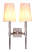 Craftmade Ella 2 Light Wall Sconce in Polished Nickel Finish Model: 44662-PLN