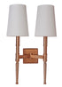 Craftmade Ella 2 Light Wall Sconce in Polished Nickel Finish Model: 44662-PLN