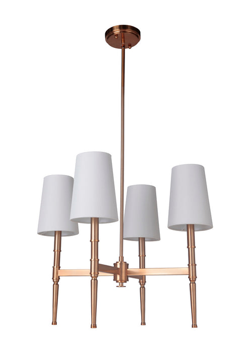 Craftmade Ella 4 Light Chandelier in Satin Brass Finish Model: 44624-SB