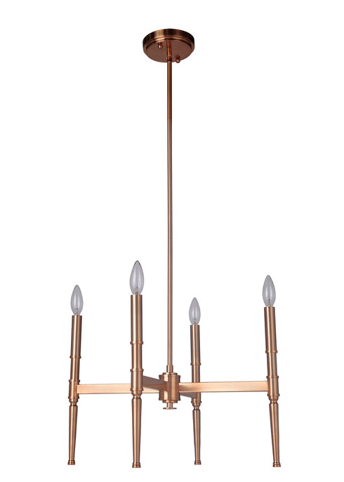 Craftmade Ella 4 Light Chandelier in Satin Brass Finish Model: 44624-SB