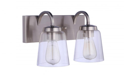 Craftmade Elsa 2 Light Vanity in Brushed Polished Nickel Model: 16314BNK2