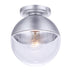 Craftmade Evie 1 Light Outdoor Flush Mount in Satin Aluminum Model: ZA3417-SA