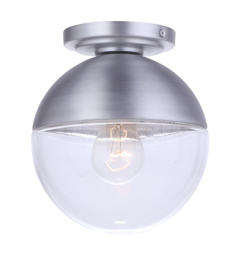 Craftmade Evie 1 Light Outdoor Flush Mount in Satin Aluminum Model: ZA3417-SA