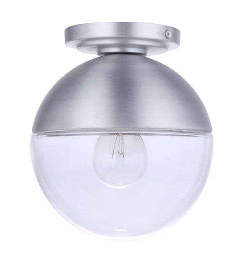 Craftmade Evie 1 Light Outdoor Flush Mount in Satin Aluminum Model: ZA3417-SA