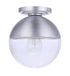 Craftmade Evie 1 Light Outdoor Flush Mount in Satin Aluminum Model: ZA3417-SA
