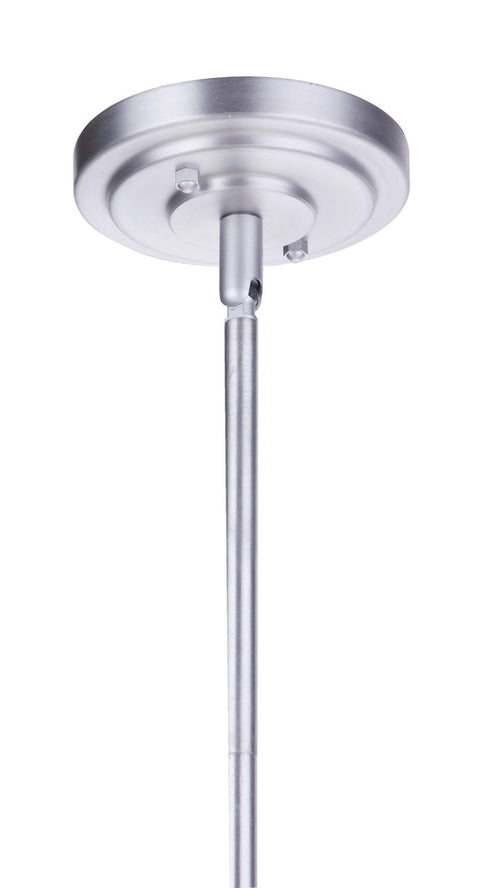 Craftmade Evie 1 Light Outdoor Pendant in Satin Aluminum Model: ZA3411-SA