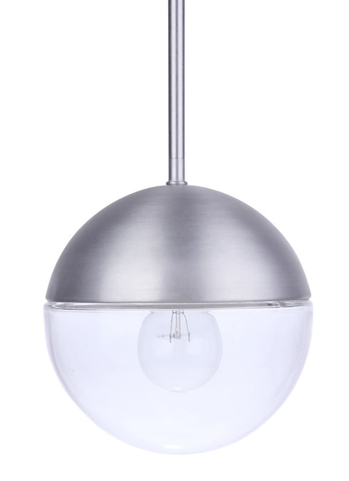 Craftmade Evie 1 Light Outdoor Pendant in Satin Aluminum Model: ZA3411-SA