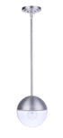 Craftmade Evie 1 Light Outdoor Pendant in Satin Aluminum Model: ZA3411-SA
