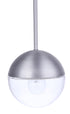 Craftmade Evie 1 Light Outdoor Pendant in Satin Aluminum Model: ZA3411-SA