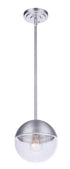 Craftmade Evie 1 Light Outdoor Pendant in Satin Aluminum Model: ZA3411-SA