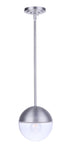 Craftmade Evie 1 Light Outdoor Pendant in Satin Aluminum Model: ZA3411-SA