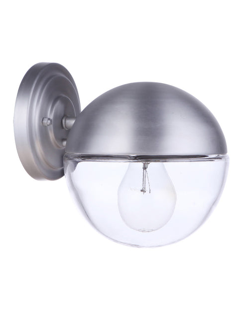 Craftmade Evie 1 Light Small Outdoor Wall Lantern in Satin Aluminum Model: ZA3404-SA