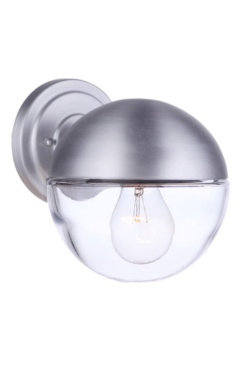 Craftmade Evie 1 Light Small Outdoor Wall Lantern in Satin Aluminum Model: ZA3404-SA