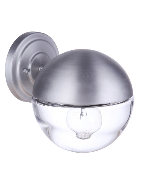 Craftmade Evie 1 Light Small Outdoor Wall Lantern in Satin Aluminum Model: ZA3404-SA