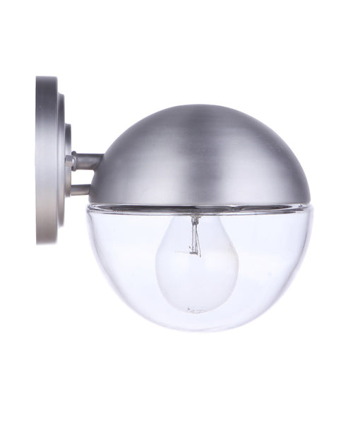 Craftmade Evie 1 Light Small Outdoor Wall Lantern in Satin Aluminum Model: ZA3404-SA