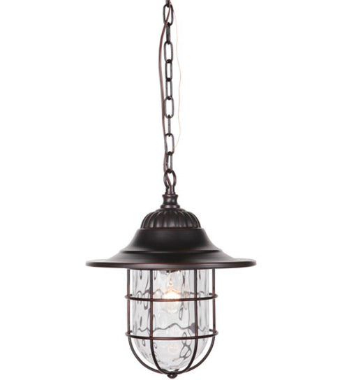 Craftmade Fairmont 1 Light Outdoor Pendant in Oiled Bronze Gilded Model: Z5821-OBG