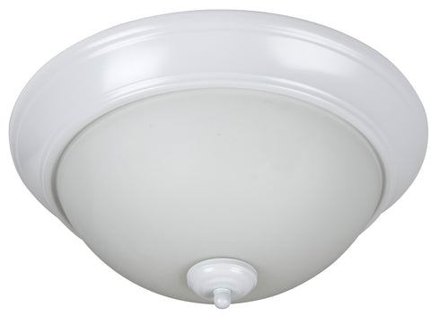 Craftmade Flushmount 3 Light 15 Inch Pro Builder Flush in White Frost Glass Model: XP15W-3W