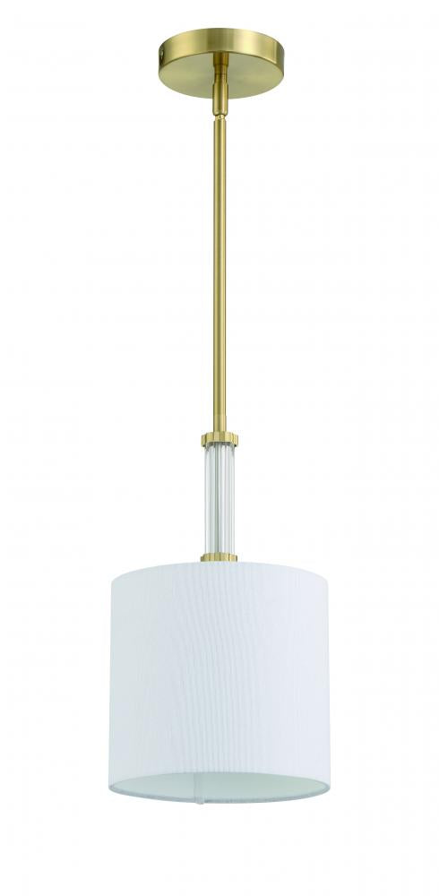 Craftmade Fortuna 1 Light Mini Pendant in Satin Brass Model: 58291-SB
