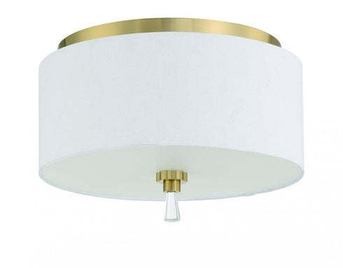 Craftmade Fortuna 2 Light Flushmount in Satin Brass Model: 58282-SB