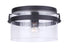 Craftmade Franklin 1 Light Outdoor Flush Mount in Midnight Model: ZA3337-MN